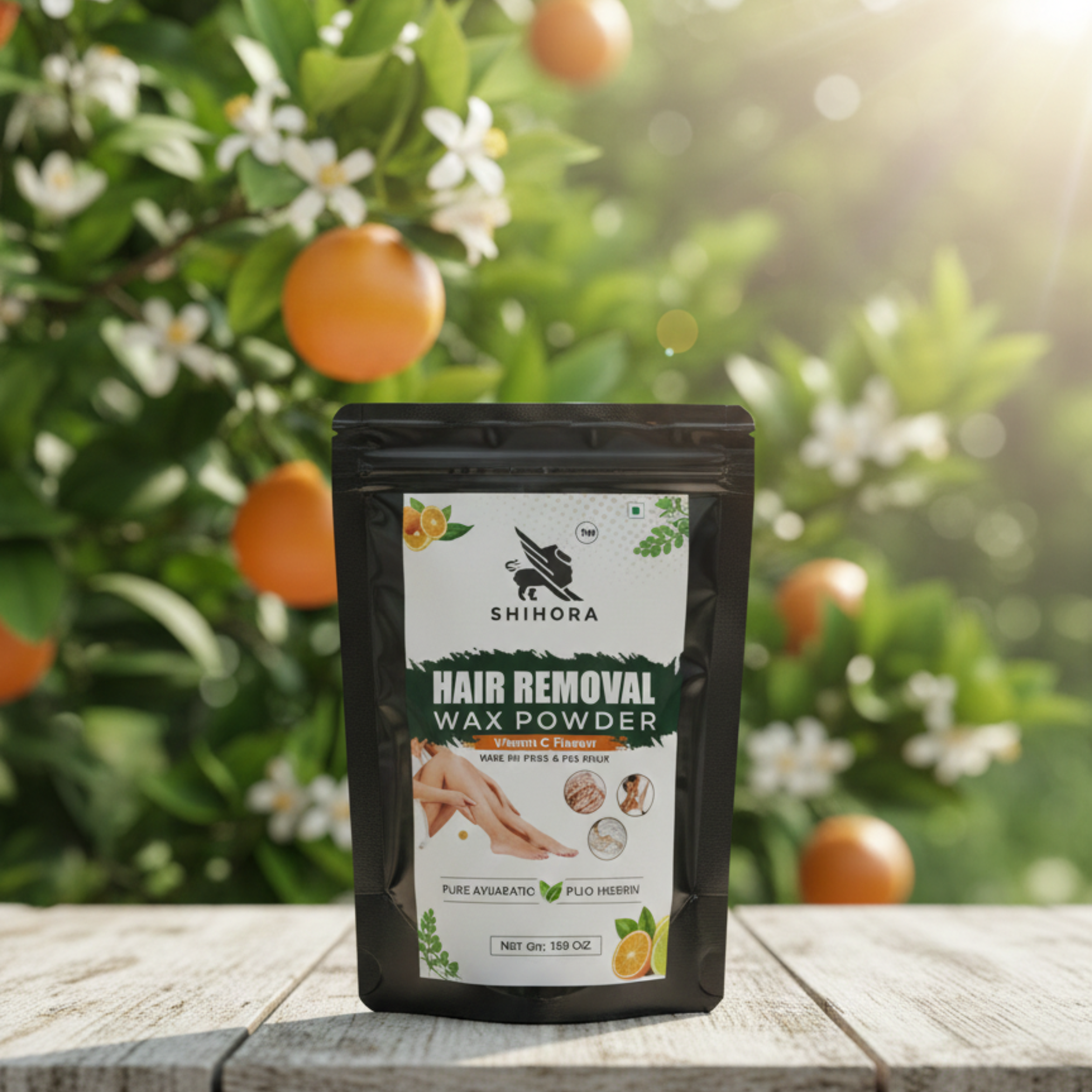 Shihora Natural Hair Removal Wax Powder – Painless & Instant Smooth Skin for Men & Women (Organic Formula)