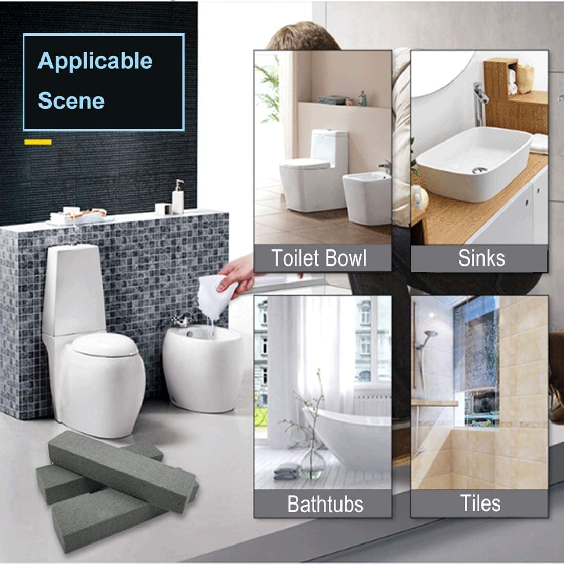 Buy 6 Pack of Pumice Stone for Toilet Bowl Cleaner