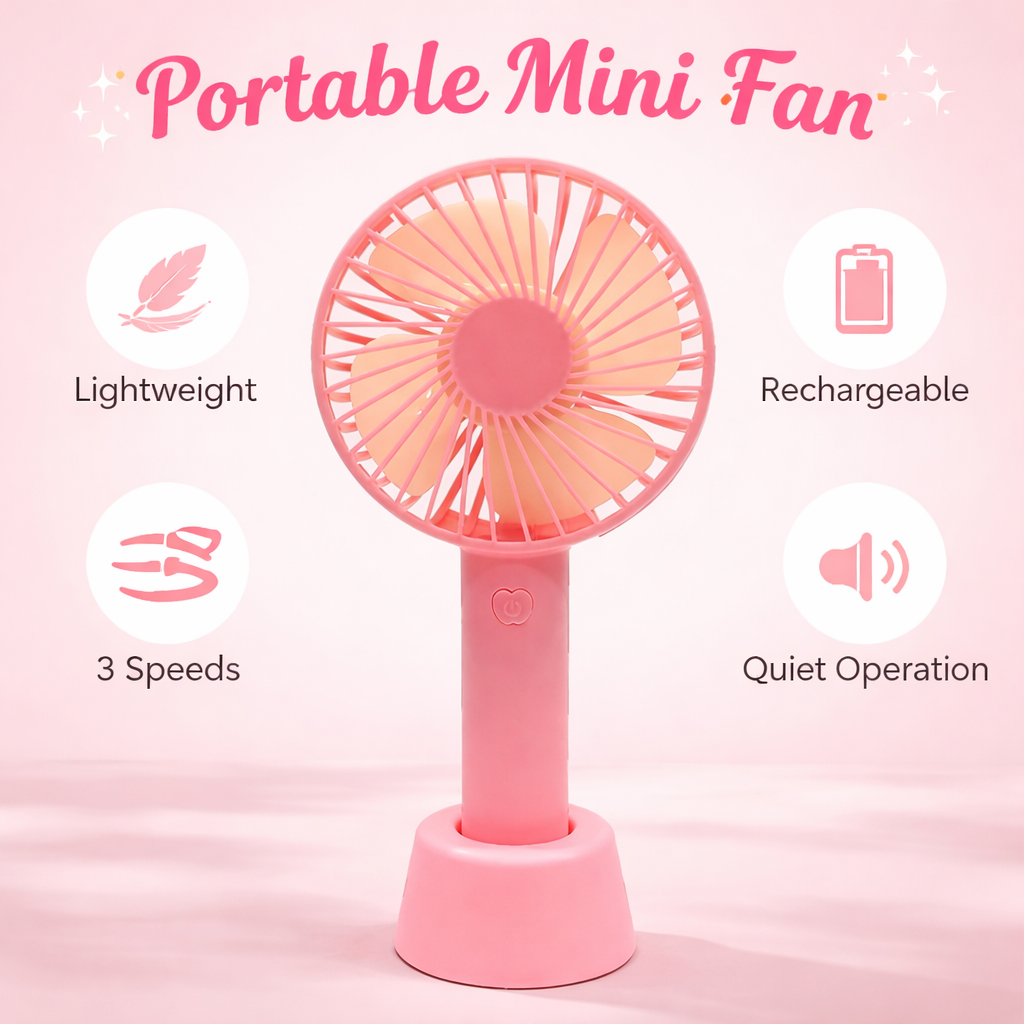 Mini USB Rechargeable Hand Fan